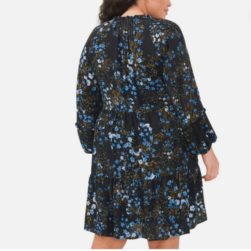 CeCe Aria Baby Doll Floral Long Sleeve Dress NWOT - Picture 2 of 7